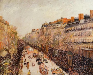  mardi Obras - Mardi Gras en los bulevares 1897 Camille Pissarro parisino